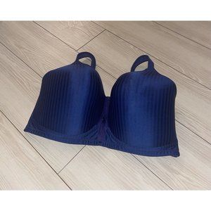 Playtex Secrets 4707 Perfectly Smooth Lined Wire Free Bra Lined 40DDD Blue